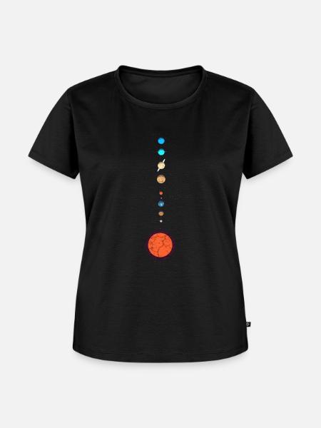 Sonnensystem Planeten - Frauen Premium Bio T-Shirt - Schwarz