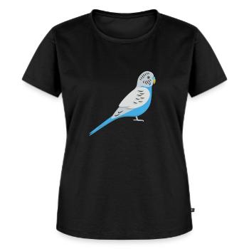 Wellensittich - Frauen Premium Bio T-Shirt - Schwarz - Vorne - Selfina (174cm)