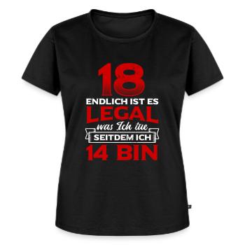 18. Geburtstag 18. Geburtstag - Frauen Premium Bio T-Shirt - Schwarz - Vorne - Selfina (174cm)