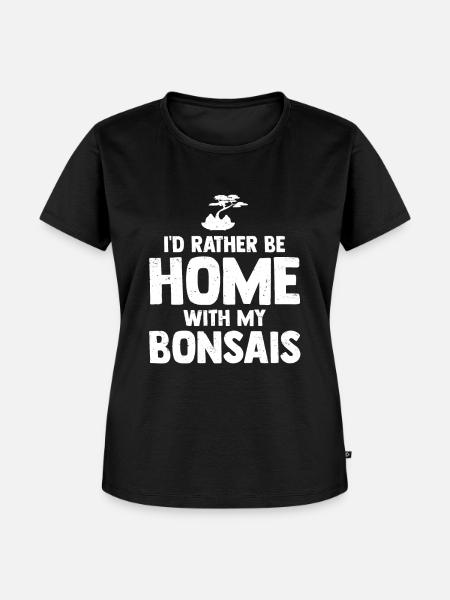 Bonsai Tree - Frauen Premium Bio T-Shirt - Schwarz