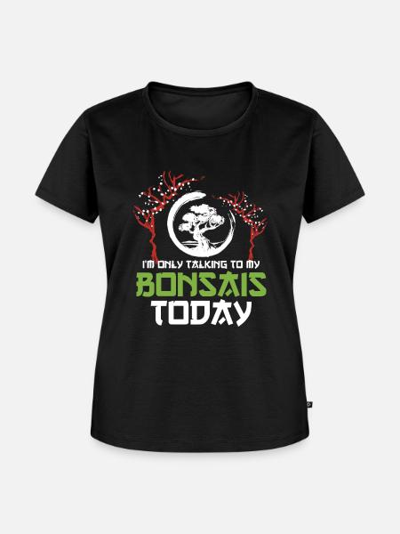 Bonsai Tree - Frauen Premium Bio T-Shirt - Schwarz