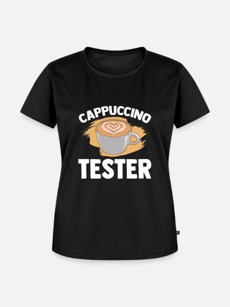 Cappuccino Tester - Frauen Premium Bio T-Shirt - Schwarz