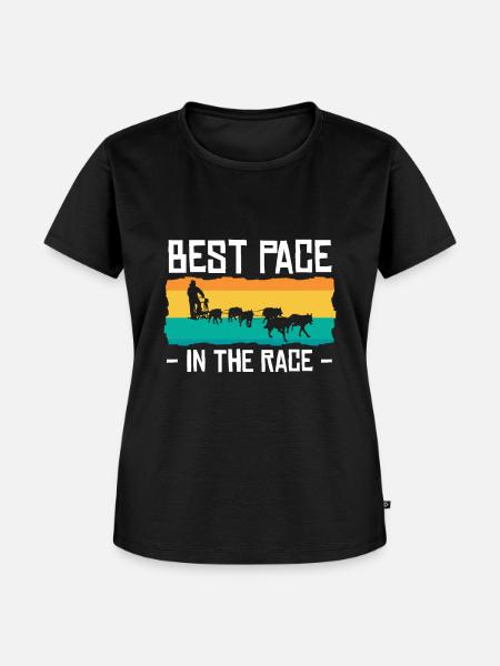 Dog Sledding | Mushing - Frauen Premium Bio T-Shirt - Schwarz