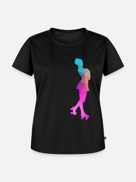 Rollkunstlauf Rollschuh Pirouette Polygon Geschenk - Frauen Premium Bio T-Shirt - Schwarz