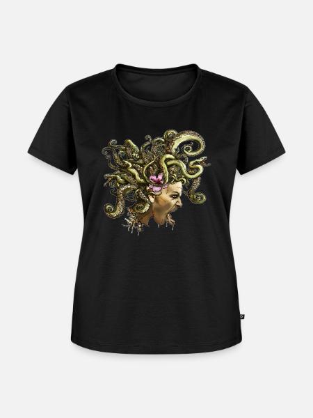 Medusa 2 - Frauen Premium Bio T-Shirt - Schwarz