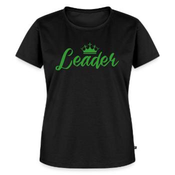 Le Leader - T-shirt Premium bio Femme - noir - Devant - Selfina (174cm)
