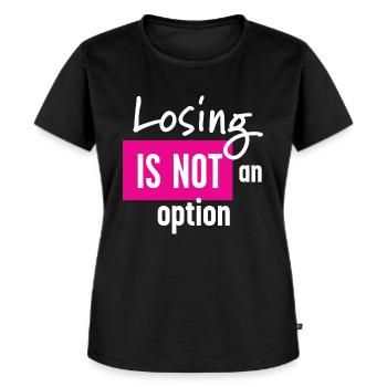 Lutte contre le cancer - T-shirt Premium bio Femme - noir - Devant - Selfina (174cm)