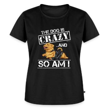 Norfolk Terrier Verrückt - Frauen Premium Bio T-Shirt - Schwarz - Vorne - Selfina (174cm)
