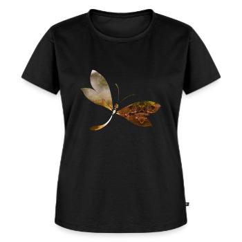 Libelle - Frauen Premium Bio T-Shirt - Schwarz - Vorne - Selfina (174cm)