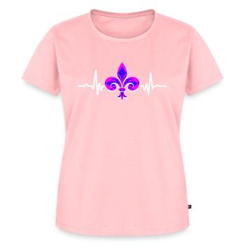 Fleur de Lis Lys Heartbeat - Women's Premium Organic T-shirt - rose - Front - AI Model Female 172 dark (172cm)
