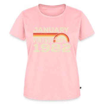Januar 1982 Jahrgang Geburtstag 1982, Jahrgang 1982 - Frauen Premium Bio T-Shirt - Rosa - Vorne - AI Model Female 172 dark (172cm)