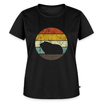 Meerschweinchen Meerschwein Haustier Hamster Idee - Frauen Premium Bio T-Shirt - Schwarz - Vorne - Selfina (174cm)