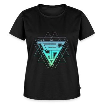 Techno Technology Pentagramm Festival Raver - Frauen Premium Bio T-Shirt - Schwarz - Vorne - Selfina (174cm)