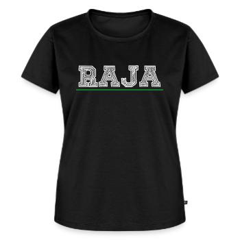 Raja Maroc - T-shirt Premium bio Femme - noir - Devant - Selfina (174cm)