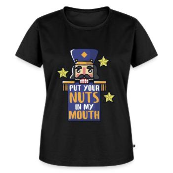 Nutcracker cracks nuts - Women's Premium Organic T-shirt - black - Front - Selfina (174cm)