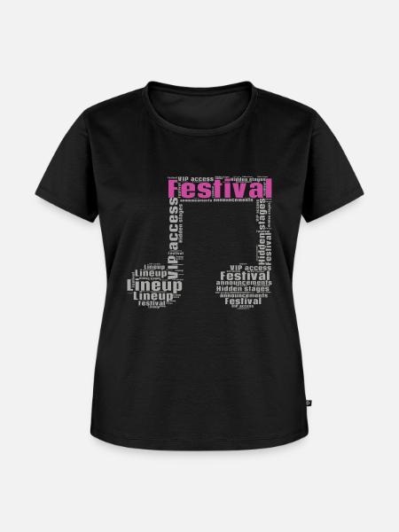Festival - Frauen Premium Bio T-Shirt - Schwarz