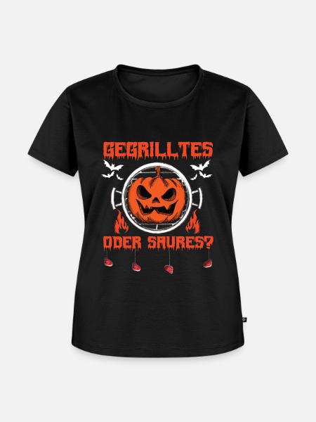 Gegrilltes oder saures ? - Frauen Premium Bio T-Shirt - Schwarz