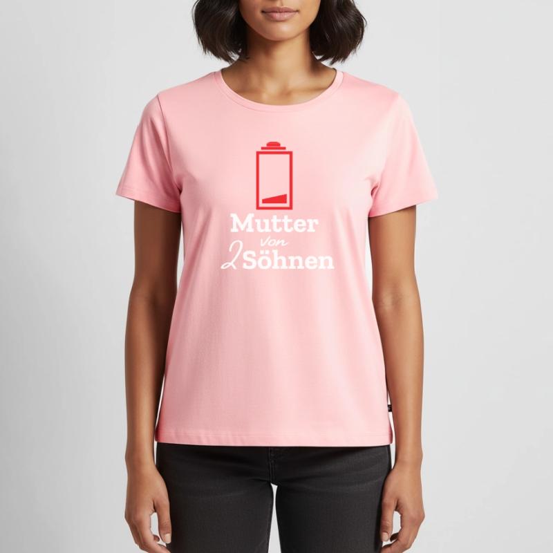 Muttertag Mama von 2 Söhnen Geschenk Mutter Jungs Frauen Premium Bio T-Shirt