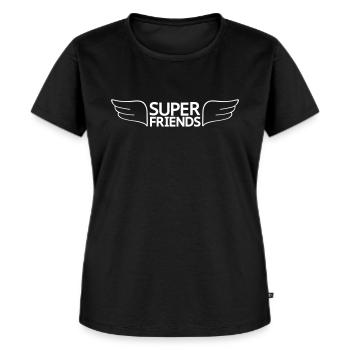 super friends amis super - T-shirt Premium bio Femme - noir - Devant - Selfina (174cm)