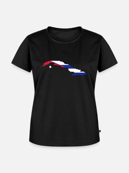 Cuba Shape Flag - Frauen Premium Bio T-Shirt - Schwarz
