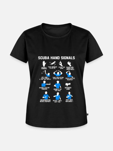 Tauchen - Frauen Premium Bio T-Shirt - Schwarz