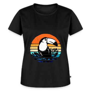 Toucan - Women's Premium Organic T-shirt - black - Front - Selfina (174cm)