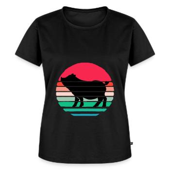 Pig Pig Pig Piglet Boar Boar - Women's Premium Organic T-shirt - black - Front - Selfina (174cm)