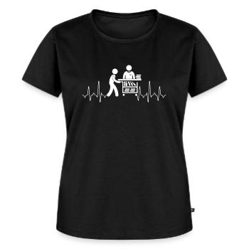 Bibliothek - Frauen Premium Bio T-Shirt - Schwarz - Vorne - Selfina (174cm)