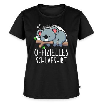 Offizielles Schlafshirt Koala - Frauen Premium Bio T-Shirt - Schwarz - Vorne - Selfina (174cm)
