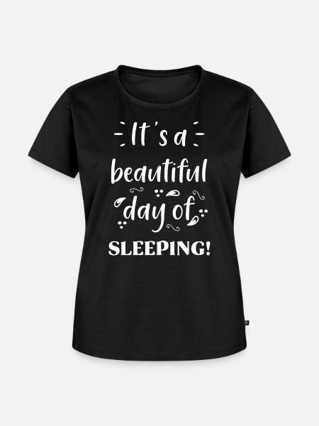 Schlafen Spruch - Frauen Premium Bio T-Shirt - Schwarz