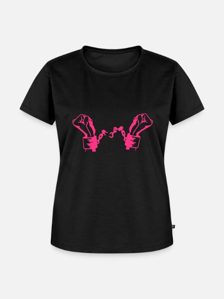 Befreiung Handschellen Vektor - Frauen Premium Bio T-Shirt - Schwarz