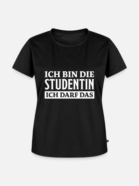 Studentin Spruch Universität Studentin Geschenk - Frauen Premium Bio T-Shirt - Schwarz