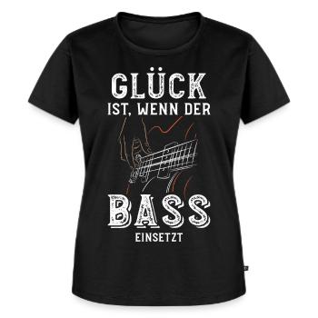 Bass, Musik Design - Frauen Premium Bio T-Shirt - Schwarz - Vorne - Selfina (174cm)