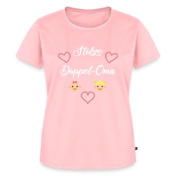 Stolze Doppel Oma Enkelkinder - Frauen Premium Bio T-Shirt - Rosa - Vorne - AI Model Female 172 dark (172cm)