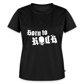 born_to_rock_skull_1c - T-shirt Premium bio Femme - noir - Devant - Selfina (174cm)