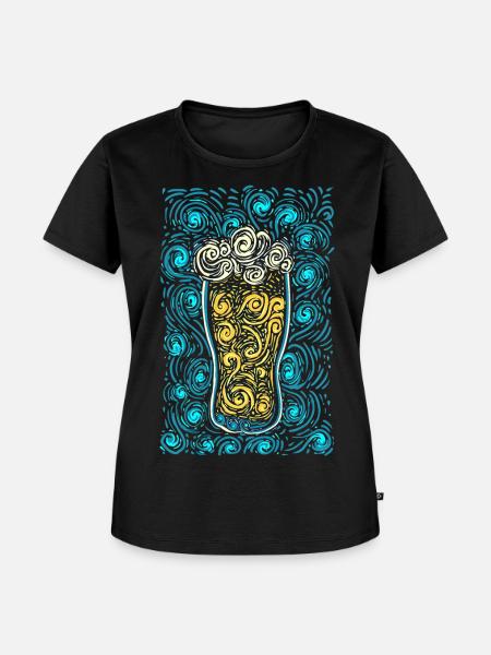 23F 0214 bk - Frauen Premium Bio T-Shirt - Schwarz