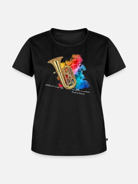 tuba - Frauen Premium Bio T-Shirt - Schwarz