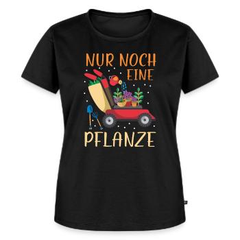Nur noch eine Pflanze | Lustiges Gärtner Geschenk - Frauen Premium Bio T-Shirt - Schwarz - Vorne - Selfina (174cm)