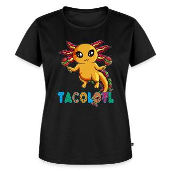 Axolotl Lurch dans le rôle de Taco Mexico Cinco de Mayo - T-shirt Premium bio Femme - noir - Devant - Selfina (174cm)