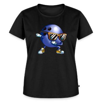 Bowlingbahn Bowling Dab Dabbing Bowler innen - Frauen Premium Bio T-Shirt - Schwarz - Vorne - Selfina (174cm)