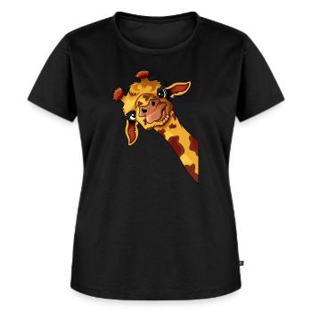 Africa Holiday Steppe Giraffe Kids Lover - Women's Premium Organic T-shirt - black - Front - Selfina (174cm)