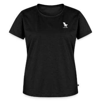Vinosaurier - Frauen Premium Bio T-Shirt - Schwarz - Vorne - Selfina (174cm)