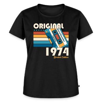 December Born 1974 48th birthday gift - Women's Premium Organic T-shirt - black - Front - Selfina (174cm)