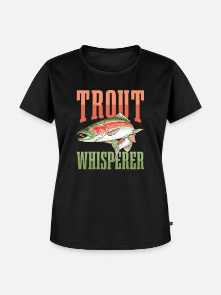 Forellenflüsterer Für Alle Angelfans - Frauen Premium Bio T-Shirt - Schwarz