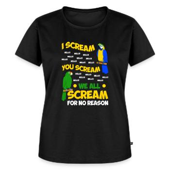 Ich Schreie, Du Schreist, Wir Alle Schreien Ohne - Frauen Premium Bio T-Shirt - Schwarz - Vorne - Selfina (174cm)