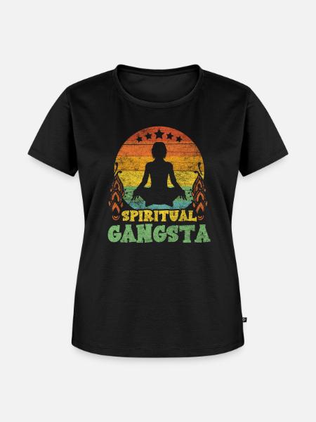 Spiritueller Gangsta - Frauen Premium Bio T-Shirt - Schwarz