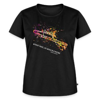 trombone - Women's Premium Organic T-shirt - black - Front - Selfina (174cm)