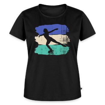 Eiskunstlauf - Frauen Premium Bio T-Shirt - Schwarz - Vorne - Selfina (174cm)