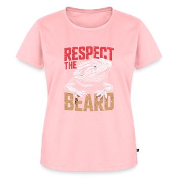 Respect the Beard! Bearded Dragon Reptile Terraristics - Women's Premium Organic T-shirt - rose - Front - AI Model Female 172 dark (172cm)