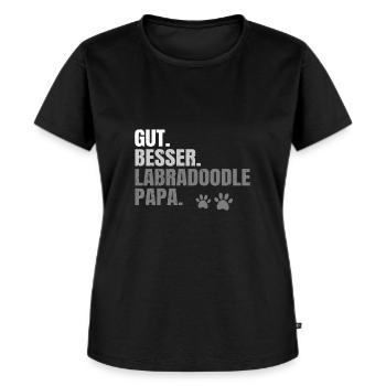 Labradoodle - Frauen Premium Bio T-Shirt - Schwarz - Vorne - Selfina (174cm)